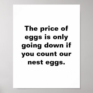 Affiche Le prix des oeufs et des oeufs de nid
