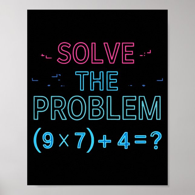 Affiche Le problème de maths 67 mème (Devant)