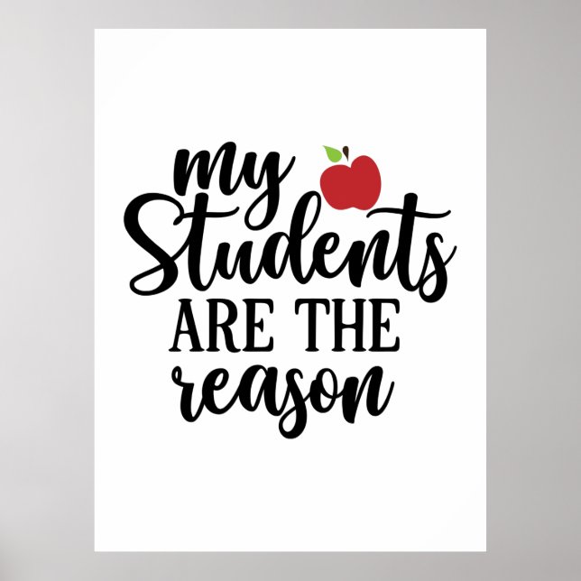 Affiche Le Professeur Art Mes Étudiants Sont La Raison (Devant)