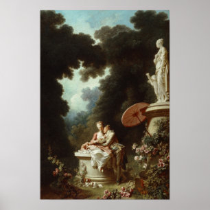 Affiche Le progrès de l'amour - Fragonard Series