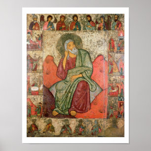 Affiche Le prophète Élijah, école de Pskov (panneau)