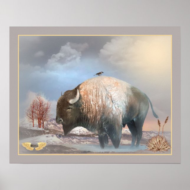 Affiche Le puissant bison américain Buffalo (Devant)