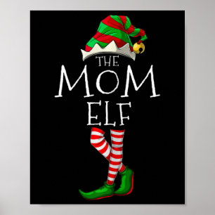 Affiche Le Pyjama de la famille maman Elf Fun Christmas Ma