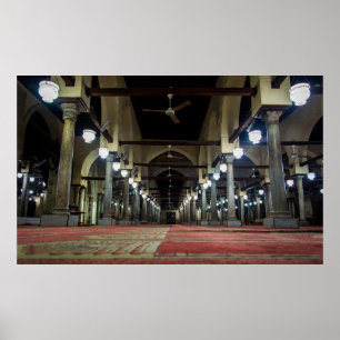 Affiche Le Qibla Liwan de la mosquée Azhar Égypte musulman