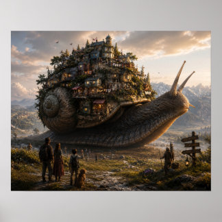 Affiche Le quartier sur l'escargot géant