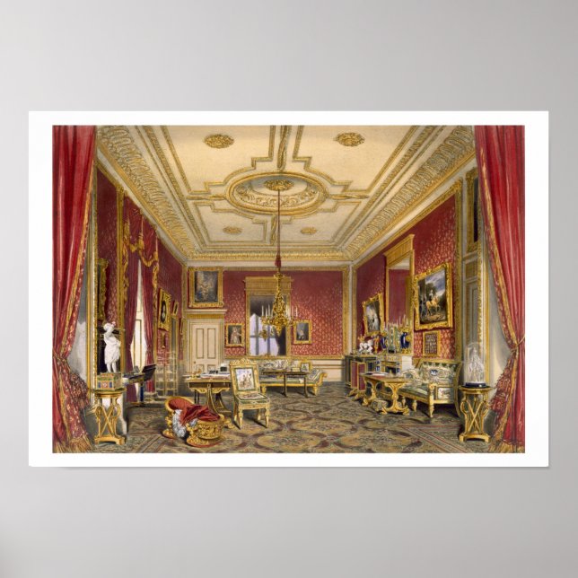Affiche Le Queen's Private Sitting Room, Windsor Castle, (Devant)