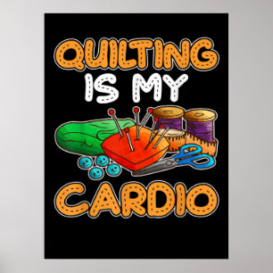 Affiche Le Quilage Est Mon Cardio Amoureux de courtepoin