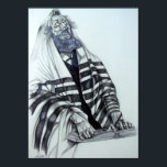 Affiche Le rabbin prie<br><div class="desc">Vous pouvez sentir la spiritualité du rabbin quand il lit et prie de la Bible. Cette oeuvre originale a été créée par mon père, feu l'artiste de Simi Valley Lee Carvel. L'artiste avait un profond coeur religieux et le respect des traditions religieuses. Ces racines ont conduit à son art religieux...</div>