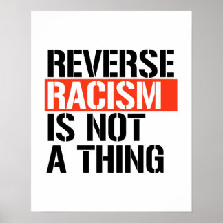 Affiche Le racisme inverse n'est pas une chose