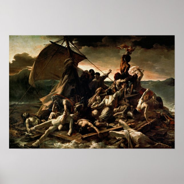 Affiche Le Radeau de la Méduse de Theodore Gericault (Devant)