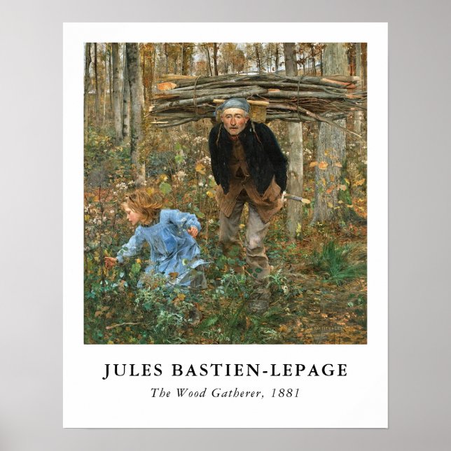 Affiche Le Ramasseur de Bois - Jules Bastien-Lepage, 1881  (Devant)