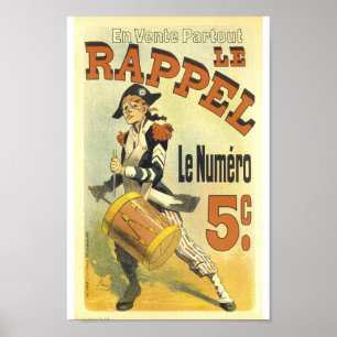 Affiche Le Rappel Drumming Soldier Publicité Vintage franç