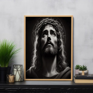 Affiche Le regard divin de l'espérance de Jésus-Christ