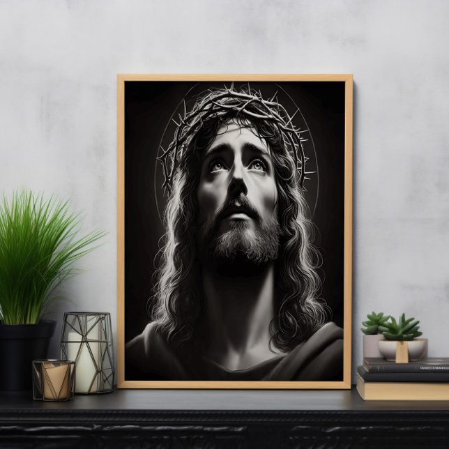 Affiche Le regard divin de l'espérance de Jésus-Christ (Créateur téléchargé)