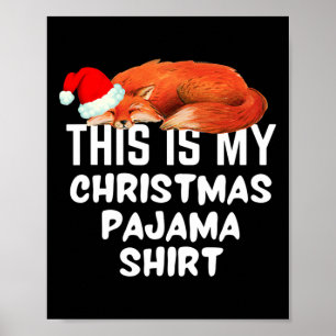 Affiche Le Renard Qui Dort Là Est Mon Pyjama De Noël