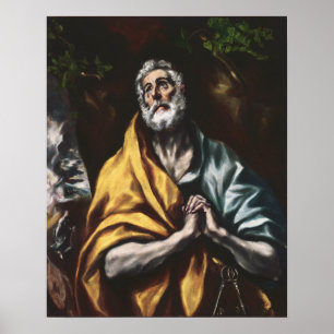 Affiche Le repentir Saint Pierre par El Greco