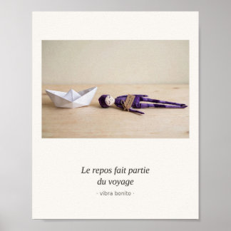 Affiche Le repos fait partie du voyage — Série Papier