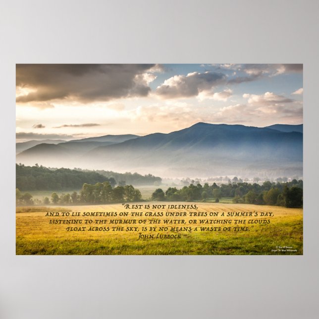 Affiche Le repos n'est pas la paresse (Devant)