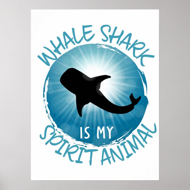 Affiche Le requin baleine est mon esprit animal (Devant)