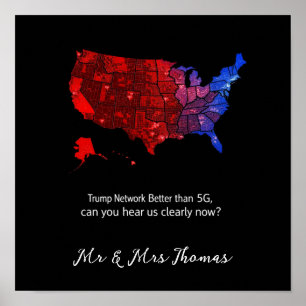 Affiche Le réseau Trump meilleur que la 5G, pouvez-vous no