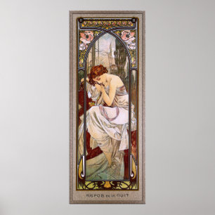 Affiche Le reste de la nuit par Alphonse Mucha