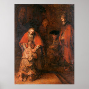 Affiche Le Retour de l'Enfant Prodigue Rembrandt