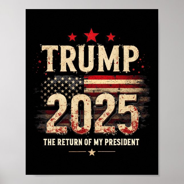 Affiche Le Retour De Mon Président Trump 2025 (Devant)