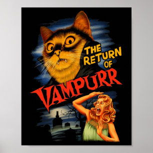 Affiche Le Retour De Vampurr Drôle Chat