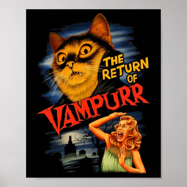 Affiche Le Retour De Vampurr Drôle Chat (Devant)