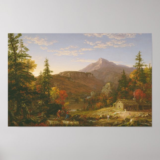 Affiche Le retour du chasseur (1845) — Thomas Cole (Devant)