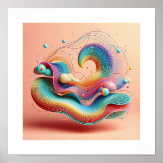 Affiche Le rêve Abstrait unique
