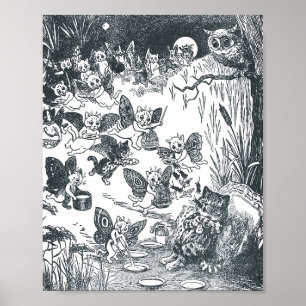 Affiche Le rêve de Kitty de Fairyland, Louis Wain