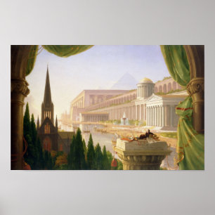Affiche Le rêve de l’architecte (1840) — Thomas Cole
