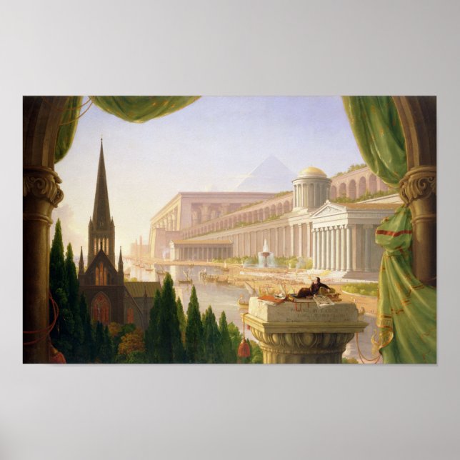 Affiche Le rêve de l’architecte (1840) — Thomas Cole (Devant)