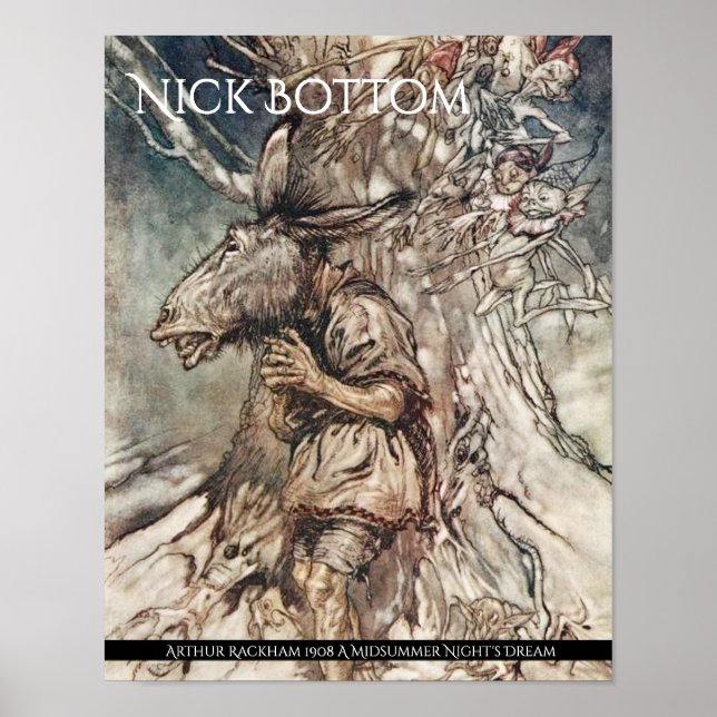 Affiche Le rêve de la nuit d'été Arthur Rackham (Devant)