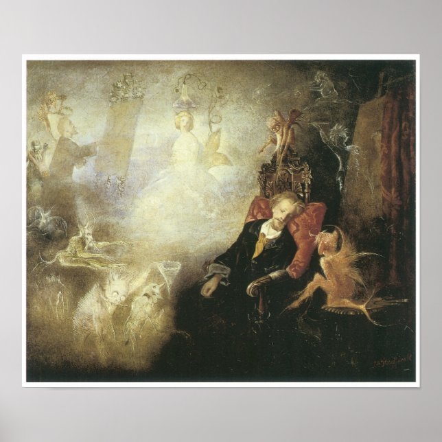 Affiche Le rêve de l'artiste, 1857 (Devant)