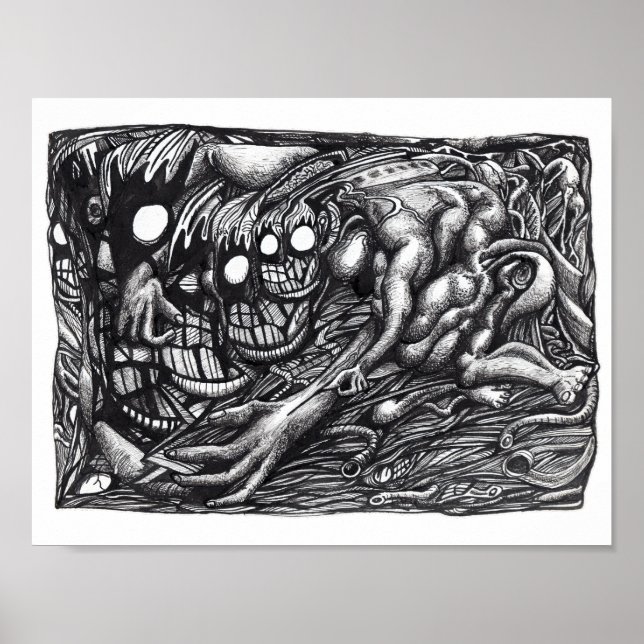 Affiche Le rêve des mères de Grendel par Brian Benson. (Devant)