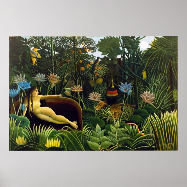 Affiche Le rêve d'Henri Rousseau (1910) (Devant)