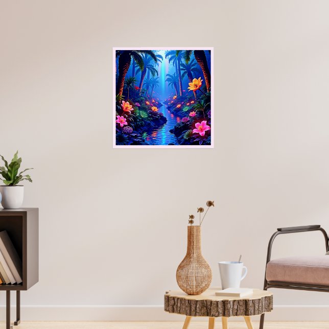 Affiche Le rêve enchanté de la forêt de la rivière Vibrant (Salon 3)