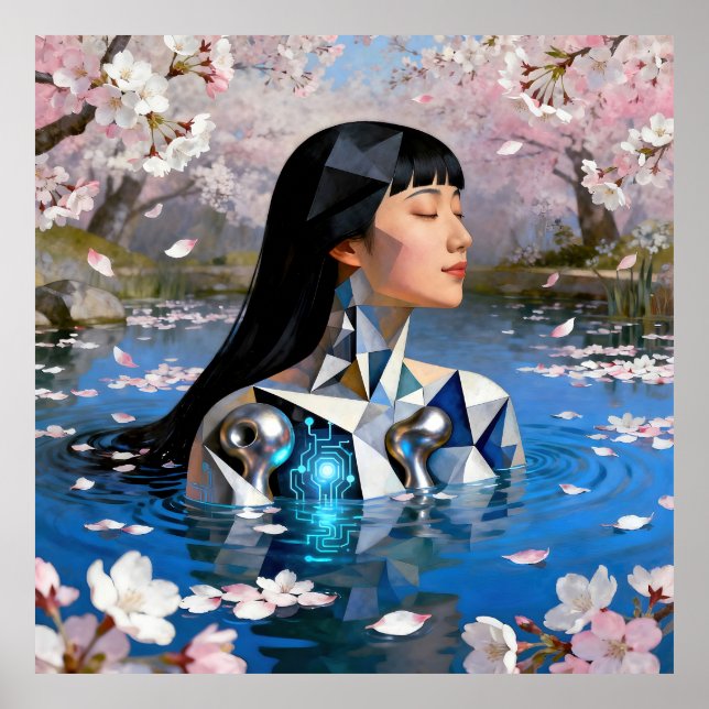 Affiche "Le rêve numérique de l’eau" - Un portrait numériq (Devant)