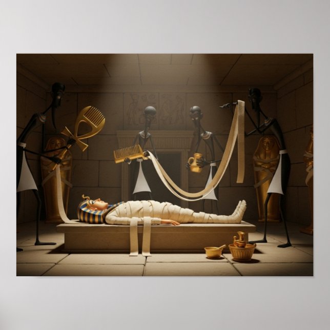 Affiche Le rituel de momification (Devant)