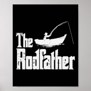 Affiche Le Rodfather Fun Fishing Fête des Pères Film Pun P
