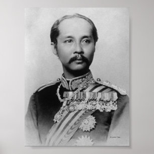 Affiche Le Roi Chulalongkorn Rama V de la Thaïlande