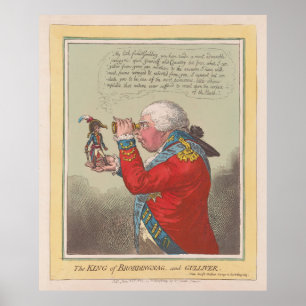 Affiche Le roi de Brobdingnag et Gulliver (1803)