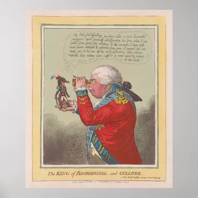Affiche Le roi de Brobdingnag et Gulliver (1803) (Devant)