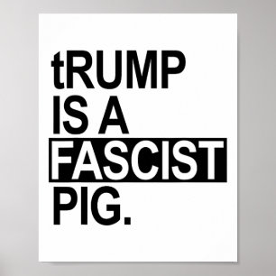 Affiche Le roi des couches Trump est un porc fasciste (noi