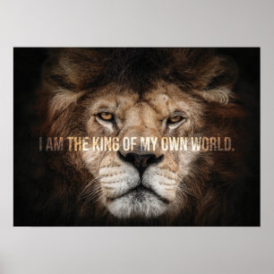 Affiche Le Roi Du Monde - Lion Motivational Success