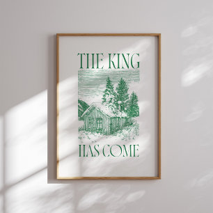 Affiche Le Roi est devenu Vert hiver Cabine Noël Pos
