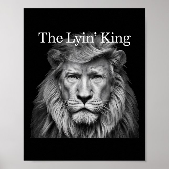 Affiche Le roi Lyin drôle Anti-Trump 2025 Lovers Lion (Devant)