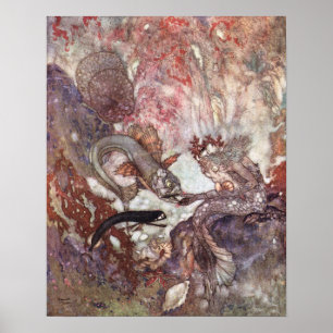 Affiche Le roi Merman par Edmund Dulac